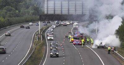 Live updates as vehicle fire shuts part of M4 through Cardiff