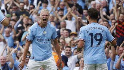 Haaland scores hat-trick as City fight back to beat Palace 4-2