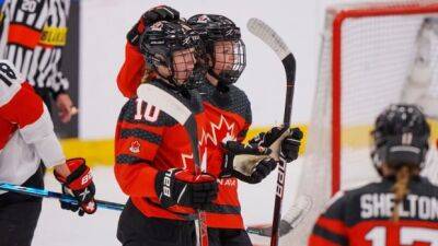 Fillier fills net twice for Canada's women in defeat of Swiss at hockey worlds
