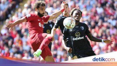 Fabio Carvalho - Mohamed Salah - Harvey Elliott - Virgil Van-Dijk - Roberto Firmino - Luis Díaz - Chris Mepham - Liga Inggris - Pesta 9-0 Liverpool Tanpa Gol dan Assist Salah! - sport.detik.com - Liverpool