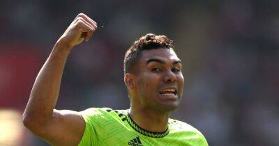 Casemiro reacts to making his Manchester United debut vs Southampton