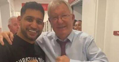 Amir Khan mocked for Sir Alex Ferguson ‘Wikipedia post’ after meeting Manchester United legend