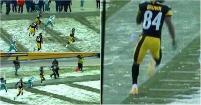 Pittsburgh Steelers - Antonio Brown - Miami Dolphins - NFL: Throwback to Antonio Brown being inches away from an insane Steelers TD in 2013 - givemesport.com - county Bay