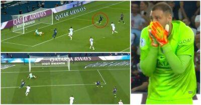 PSG's Kylian Mbappe shocks Donnarumma with open-goal miss from Messi rocket
