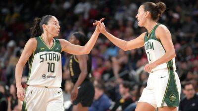 Short-handed Seattle Storm lean on stars to lift them past top-seeded Las Vegas Aces in WNBA semifinals opener