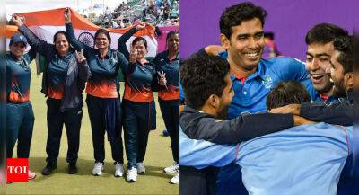 Murali Sreeshankar - CWG 2022: Gold medals in lawn bowls and table tennis headline Day 5 for India - timesofindia.indiatimes.com - South Africa - India - Malaysia - Singapore