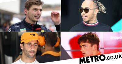 F1 mid-season driver ratings featuring Lewis Hamilton, Max Verstappen and Charles Leclerc