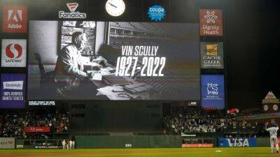 Jackie Robinson - Hank Aaron - Tributes pour in honoring late, great, Los Angeles Dodgers broadcaster Vin Scully - espn.com -  Brooklyn -  Montana - San Francisco - Los Angeles -  Los Angeles -  Sandy - county Clark - county Clayton - county Kershaw