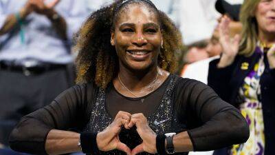Serena Williams party continues following first-round win at US Open