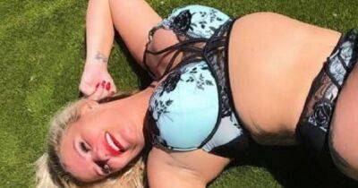 Kerry Katona 'looking fabulous' as she sprawls on the grass in lingerie for OnlyFans after mocking her body