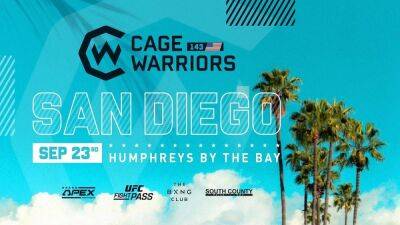 Cage Warriors San Diego 2022: Fight Card, How to watch and more