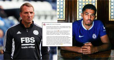 Brendan Rodgers - Wesley Fofana - David Ornstein - Wesley Fofana: Chelsea signing's cheeky comment in Leicester farewell post - givemesport.com - Britain -  Leicester