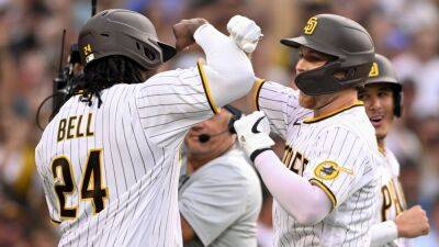 Brandon Drury hit a grand slam on the first pitch he saw as a San Diego Padre