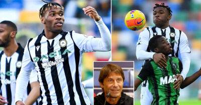 Cristiano Ronaldo - Roberto Mancini - Antonio Conte - Conor Macgregor - John Kavanagh - Destiny Udogie - Tottenham are hoping to sign £25m Udinese left back Destiny Udogie - msn.com - Manchester - Italy -  Brighton -  Cardiff