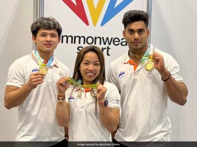 "Golden Trio": Mirabai Chanu's Pic With CWG Medallists Jeremy Lalrinnunga, Achinta Sheuli Goes Viral