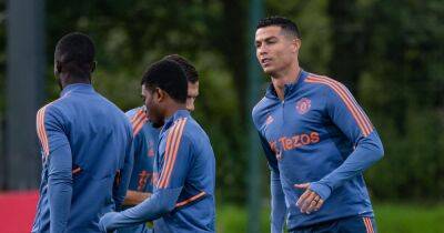 Cristiano Ronaldo trains with Manchester United teammates following Erik ten Hag criticism