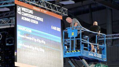 Wrestling action interrupted after speaker cover falls from Coventry Arena roof