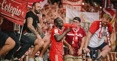Sadio Mane grabs loudhailer to celebrate first Bundesliga goal with Bayern Munich fans