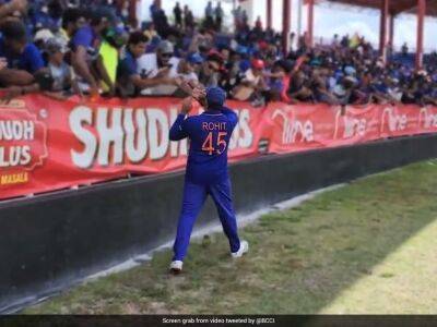 Ravi Bishnoi - Nicholas Pooran - Axar Patel - Obed Maccoy - Watch: Rohit Sharma "Appreciates" Support Of Fans In Florida After Win In 4th T20I vs West Indies - sports.ndtv.com - Florida - India