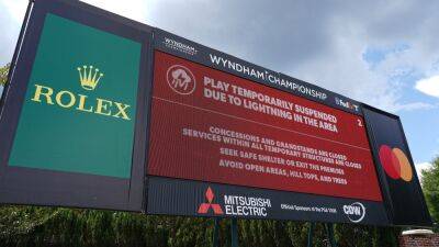Pga Tour - Shane Lowry - Lightning brings play to a halt at Wyndham Championship - rte.ie - Usa - Ireland - Thailand - state North Carolina - South Korea - North Korea