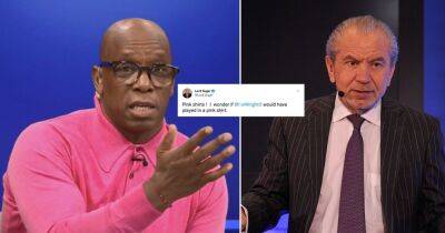 Ian Wright - Match of the Day: Ian Wright responds to Alan Sugar jibe by wearing pink shirt - givemesport.com