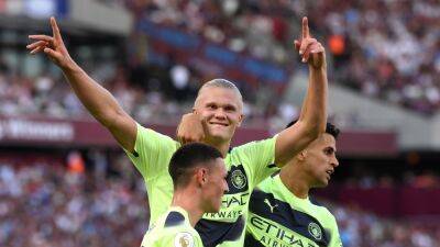 Kevin De-Bruyne - David Moyes - Alphonse Areola - Lukasz Fabianski - West Ham 0-2 Manchester City: Erling Haaland scores twice on his Premier League debut as City ease to victory - eurosport.com - Manchester - Italy -  Man