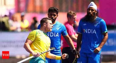 Manpreet Singh - CWG 2022: Another drubbing at Australia's hands for Indian men's hockey team - timesofindia.indiatimes.com - Australia - India - Birmingham -  Delhi