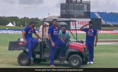 Watch: Florida Crowd Goes Berserk During India-WI T20I, Sanju Samson Responds By Saluting