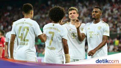 Joshua Kimmich - Bayern Munich - Thomas Mueller - Ryan Gravenberch - Leon Goretzka - DFB-Pokal: Bayern Pesta 5 Gol Lawan Tim Divisi 3 - sport.detik.com