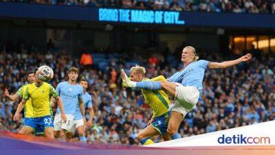 Nottingham Forest - Erling Haaland - Trigol Haaland Saat Man City Bantai Nottingham - sport.detik.com -  Man