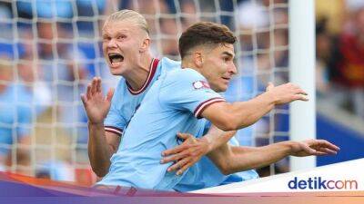 Julian Alvarez - Pep Guardiola - Erling Haaland - Liga Inggris - Bersyukurnya Guardiola: Haaland dan Alvarez Itu... - sport.detik.com - Manchester -  Man