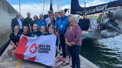 Canada Games flag sails into Port of Charlottetown aboard HMCS Oriole