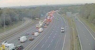 LIVE: M60 shut after man hit by lorry on motorway - traffic updates