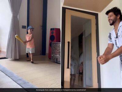 Viral Video: Suresh Raina Plays Cricket With Son Rio At Home, Internet Calls him "Next All-Rounder"