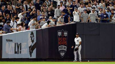 Aaron Hicks pulled midgame after defensive miscues, as Yankees manager Aaron Boone says he 'needed to make the change'