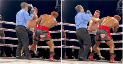 Boxing referee praised after shrugging off monster Mario Aguilar hook