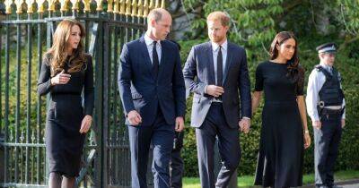 William, Kate, Harry and Meghan reunite at Windsor following Queen's death