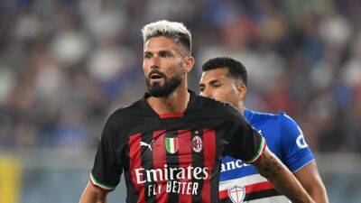 Sampdoria 1-2 AC Milan: Olivier Giroud scores winner from spot as 10-man visitors go second in Serie A