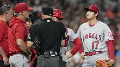 Angels' Ohtani exits start in sixth with blister