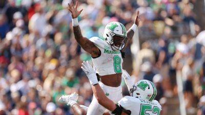 Marshall football coach Charles Huff says intimidation 'out the window' against traditional powerhouses like Notre Dame
