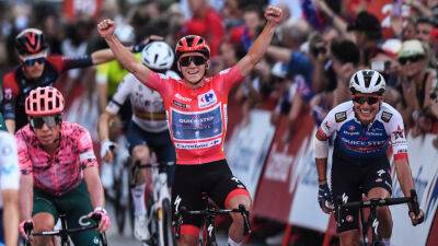 Enric Mas - Juan Ayuso - Primoz Roglic - Belgian Evenepoel wins 'historic' Grand Tour at Vuelta a Espana - france24.com - France - Belgium - Spain - Italy - Colombia - Australia - Uae - county Sebastian