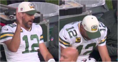 Aaron Rodgers: Green Bay Packers QB fuming on the sidelines after poor 1st half