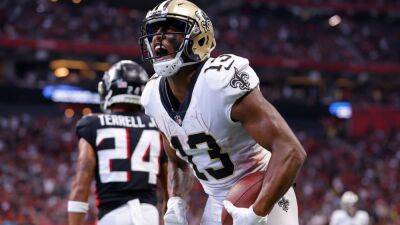 Michael Thomas - New Orleans Saints WR Michael Thomas catches 2 TD passes in 1st game in nearly two years, says he has 'more work to do' - espn.com -  Atlanta - county Allen -  New Orleans - county Bay