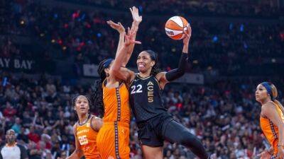 Alyssa Thomas - Wilson's double-double lifts Aces over Sun in Game 1 of WNBA Finals - cbc.ca -  San Antonio -  Las Vegas - state Connecticut - county Gray