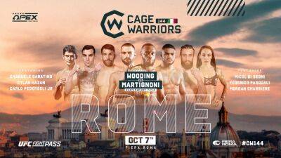 Michael Bisping - Conor Macgregor - Molly Maccann - Joanna Jedrzejczyk - Cage Warriors 144 Rome: Date, Tickets, Fight Card and more - givemesport.com - Britain - Italy -  Rome