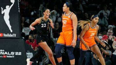 Aces dominate Sun, take commanding 2-0 series lead in WNBA Finals