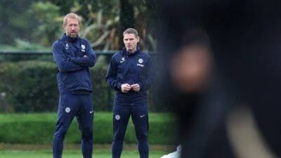 Thomas Tuchel - Dinamo Zagreb - queen Elizabeth - Dominik Livakovic - Todd Boehly - Graham Potter oversees training ahead of first match as Chelsea manager - in pictures - thenationalnews.com - Germany - Croatia - Usa -  Brighton -  Zagreb