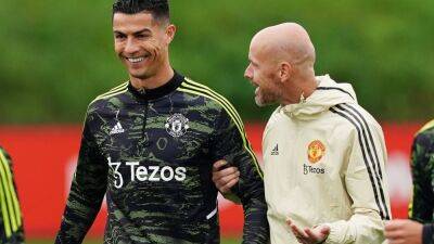 Erik ten Hag jokes with Ronaldo as Man United train for Europa League - in pictures