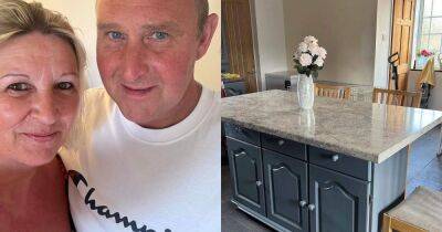 DIY mum saves £700 making kitchen island with bargains she bought on Facebook Marketplace