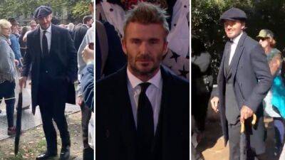 Queen Elizabeth II: David Beckham waits 12 hours to see coffin